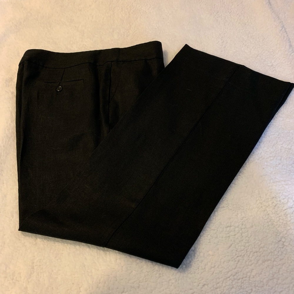 BLACK LINEN TROUSERS
